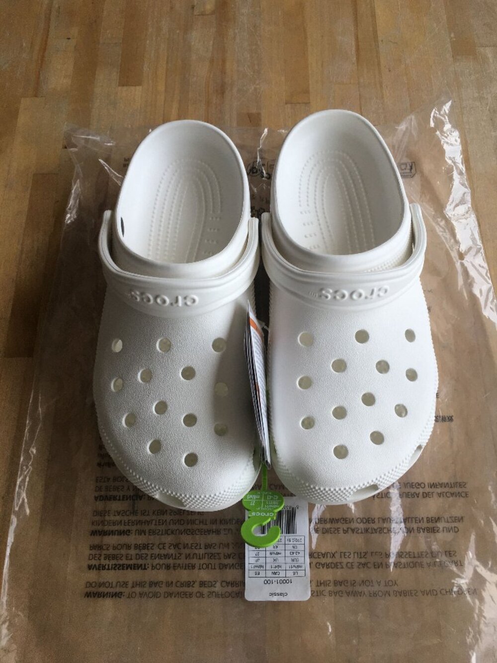 Crocs Classic Clog "White" Sz 9